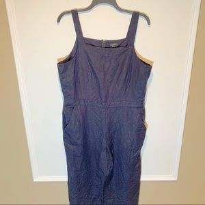 LOFT Navy Blue Wide Leg Jumpsuit - XL